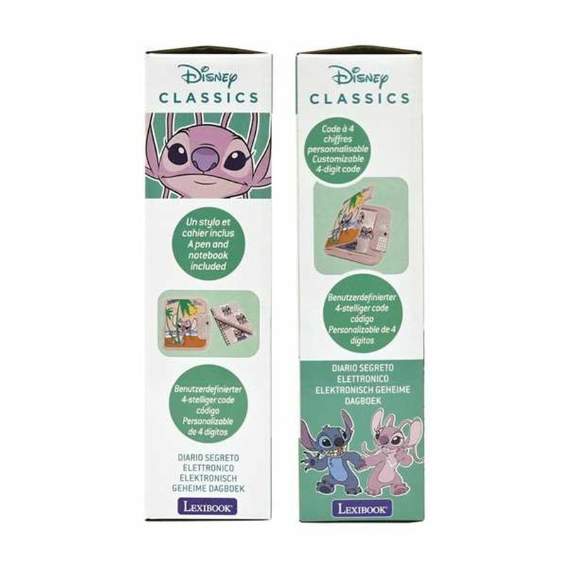 Juguete Electrónico Interactivo Stitch Agenda Rosa para Niños