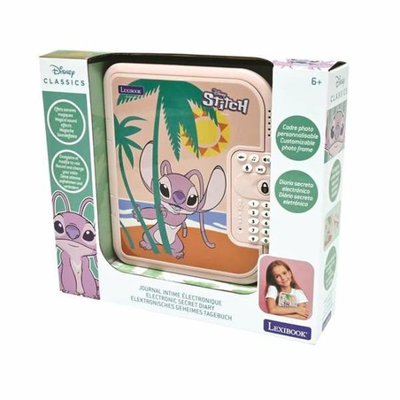 Juguete Electrónico Interactivo Stitch Agenda Rosa para Niños