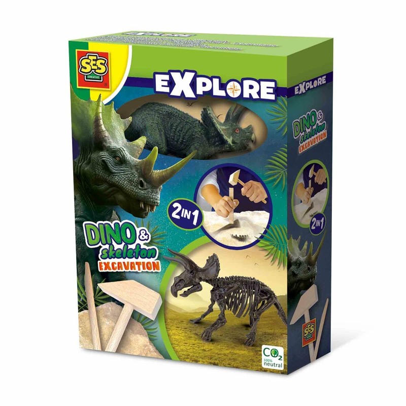 Juguetes Ciencia Niños: Kit Excavación Triceratops SES Creative - Compra online en MegaJuguetes