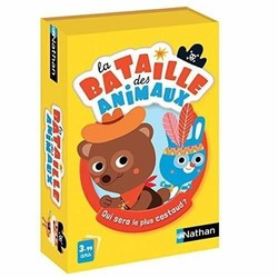 Juegos mesa niños Nathan La Batille des animaux - Juego de cartas educativo - Compra online en MegaJuguetes