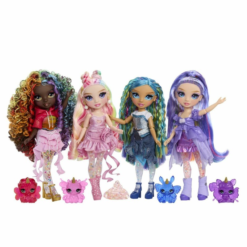 Muñeca Rainbow High Shimmers con slime morado