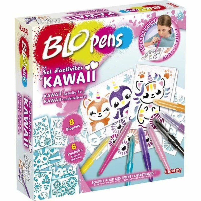 Manualidades Niños: Caja Actividades Colorear Lansay BLOPENS KAWAII