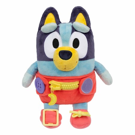Peluche Bluey en posición de juego, listo para la diversión