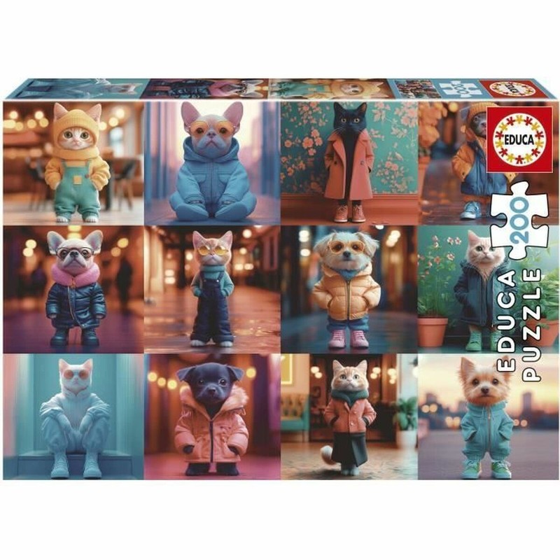 Puzzle Infantil Educa 20219 Fashion Animals