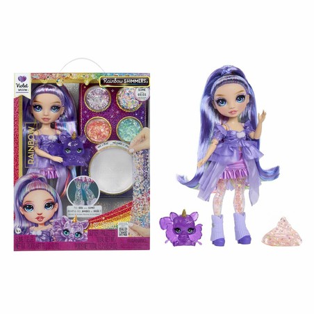 Bloques apilables bebé interactuando con muñeca Shimmers