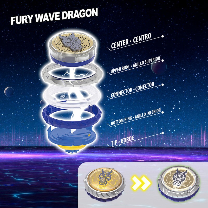 Figuras Acción Niños: Peonza Infinity Nado (4 Unidades)