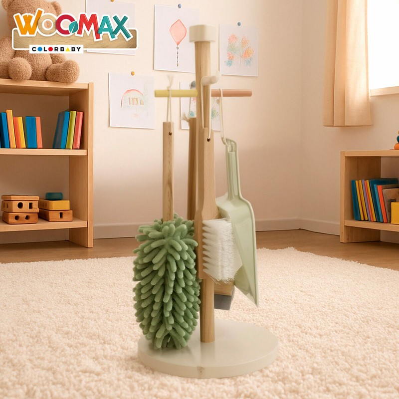 Juego Simbólico Niños Woomax: Set de Limpieza de Madera Educativo