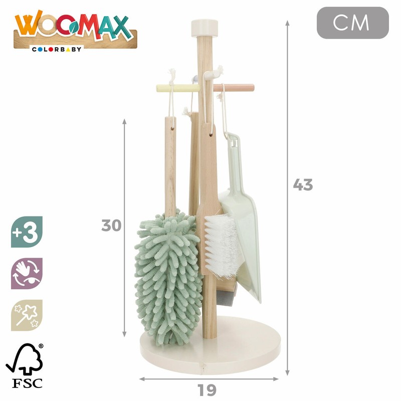 Juego Simbólico Niños Woomax: Set de Limpieza de Madera Educativo