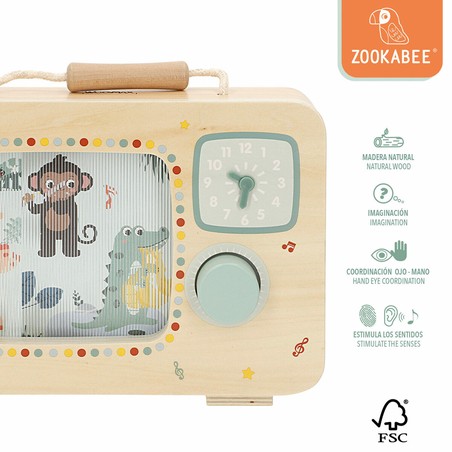 Juego Simbólico Niños: Televisión Interactiva Woomax de Madera