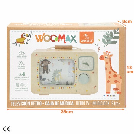 Juego Simbólico Niños: Televisión Interactiva Woomax de Madera