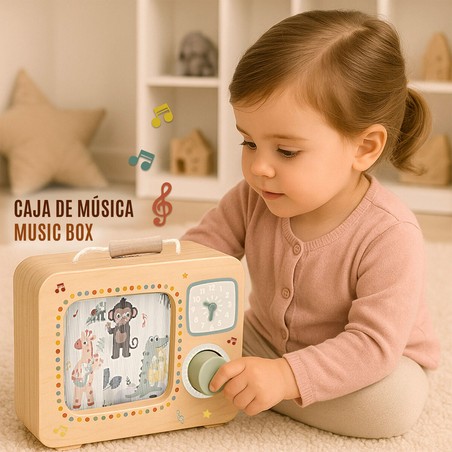 Juego Simbólico Niños: Televisión Interactiva Woomax de Madera