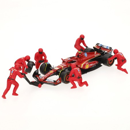 Coches Juguete Niños Ferrari SF23 Set Boxes Pit Stop