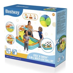 Juguetes Exterior Niños: Piscina Hinchable Bestway Kick N'Swish con Canastas y Bolas - Compra online en MegaJuguetes 2