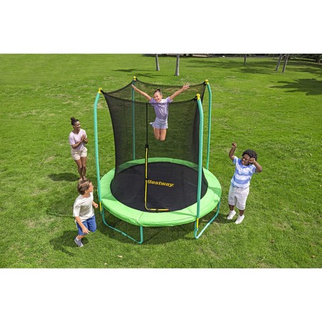Juguetes Exterior Niños: Cama Elástica Bestway con Red de Seguridad 244x220 cm - Compra online en MegaJuguetes