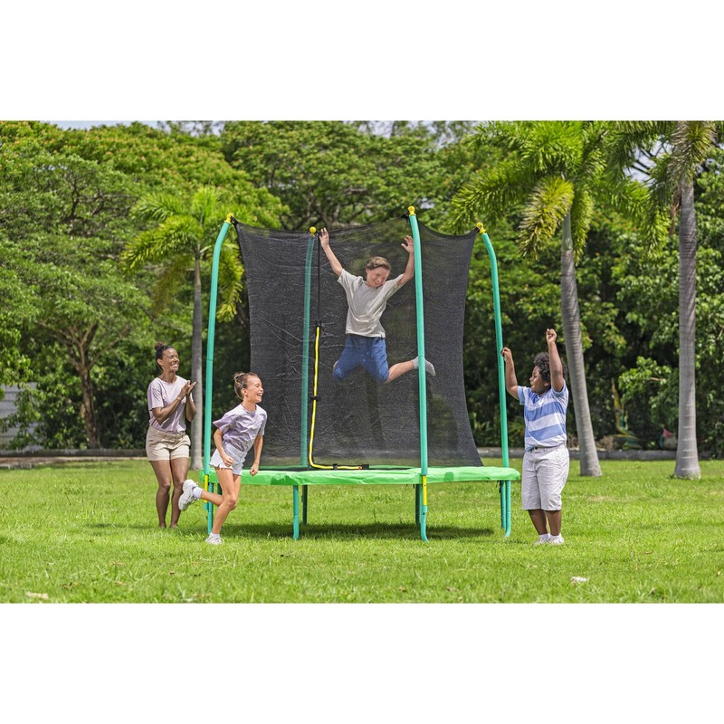 Juguetes Exterior Niños: Cama Elástica Bestway con Red de Seguridad 244x220 cm - Compra online en MegaJuguetes