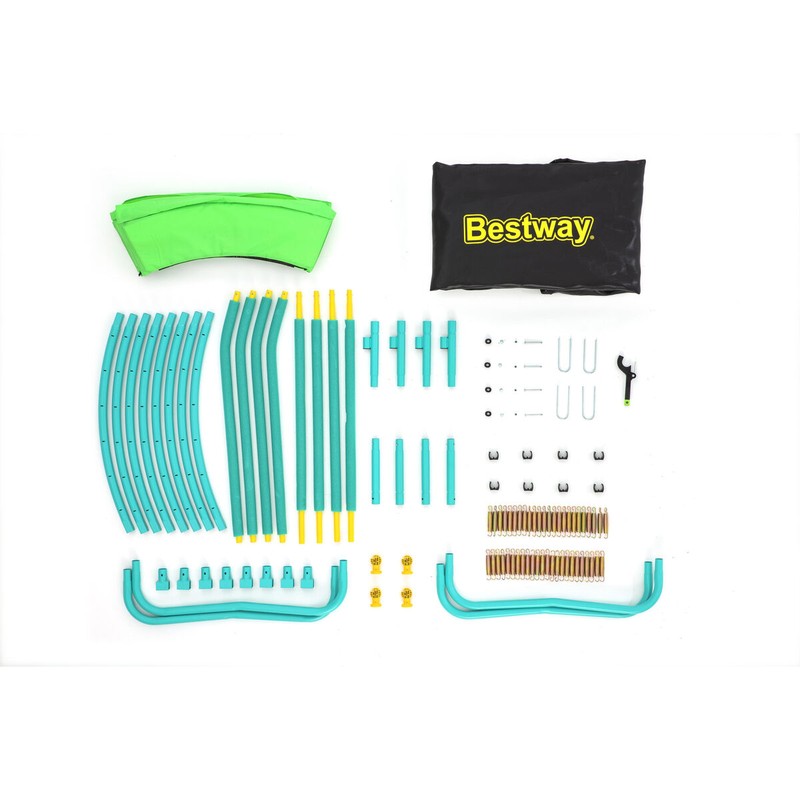 Juguetes Exterior Niños: Cama Elástica Bestway con Red de Seguridad 244x220 cm - Compra online en MegaJuguetes
