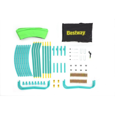 Juguetes Exterior Niños: Cama Elástica Bestway con Red de Seguridad 244x220 cm - Compra online en MegaJuguetes