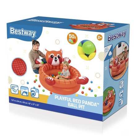 Juguetes exterior niños: Piscina de Bolas Hinchable Bestway Panda Acolchada - Compra online en MegaJuguetes