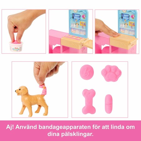 Barbie veterinaria accesorios para cuidar mascotas