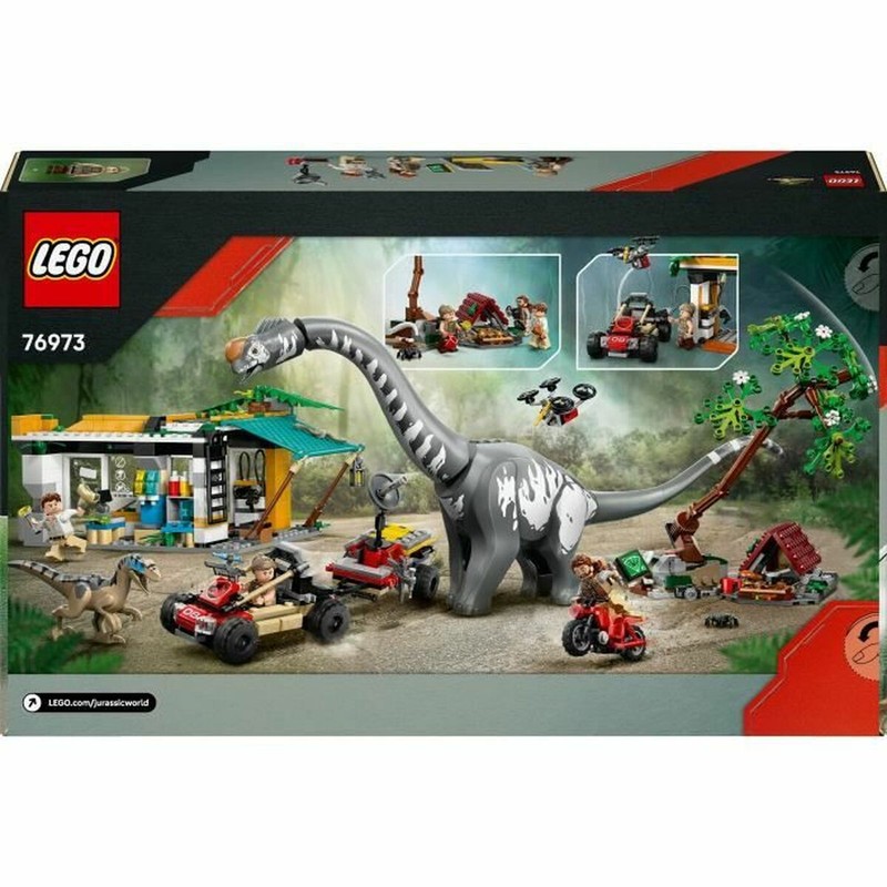 Bloques construcción infantiles Lego 76973, escena de rastreo de dinosaurios