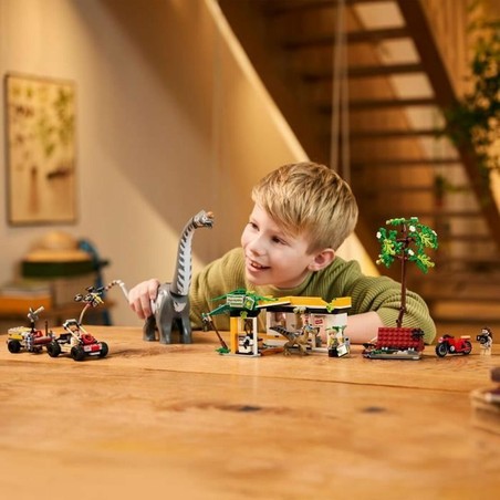 Set construcción educativo Lego Jurassic World, figuras de Raptor y Titanosaurio