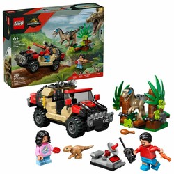 Juguetes construcción niños LEGO 76972 Jurassic World con vehículo y Velociraptor