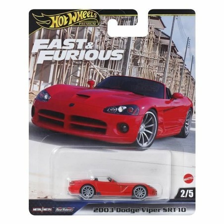 Vista lateral del coche de carreras Hot Wheels de metal