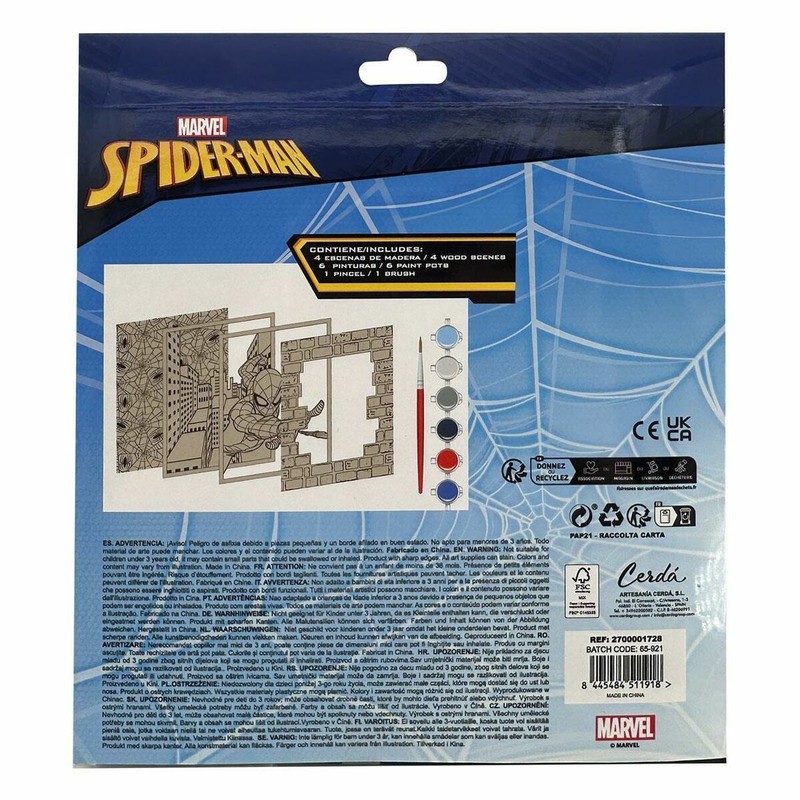 Set pintura niños Spider-Man, desarrollo de creatividad y motricidad