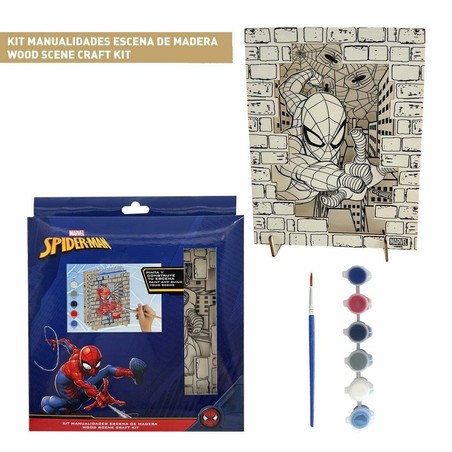 Figuras de madera de Spider-Man listas para pintar, estimula la imaginación