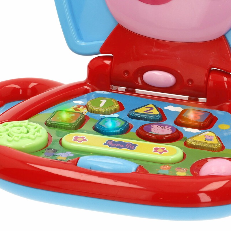 Primer ordenador para bebés Peppa Pig portátil con asa y botones