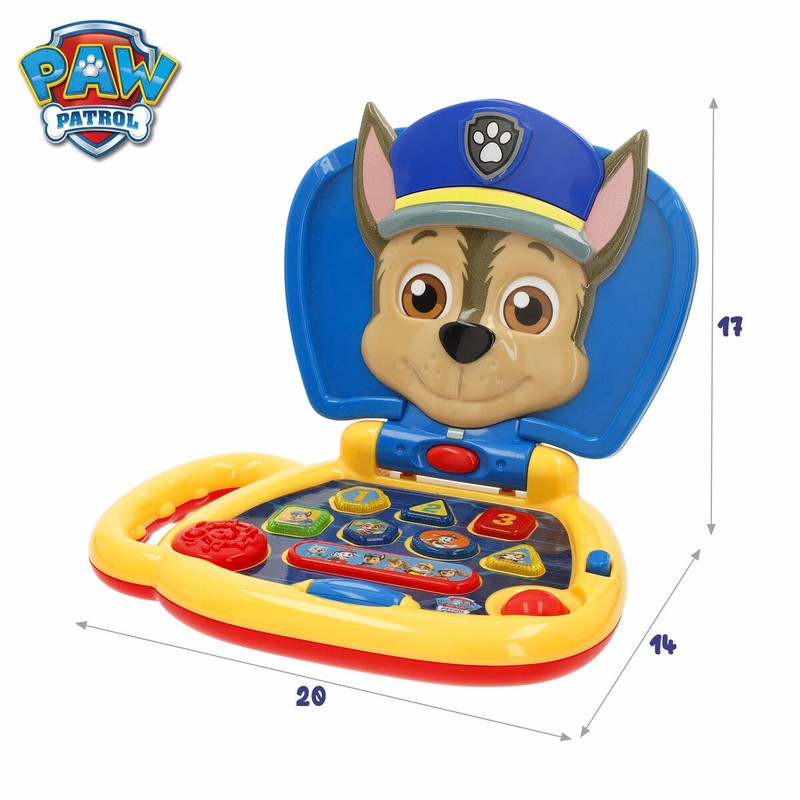 Pantalla del ordenador Paw Patrol, desarrollando <strong>juguete construcción motricidad fina</strong>