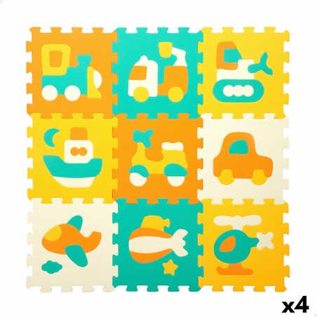 Set construcción educativo: Alfombra puzzle EVA Colorbaby con vehículos.