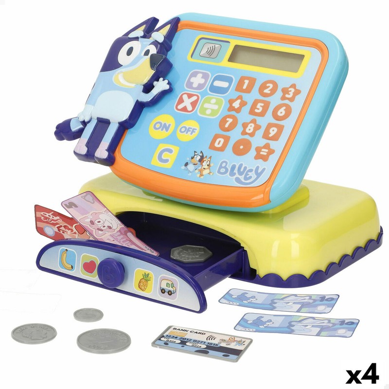Caja registradora juguete Bluey para niños, vista frontal