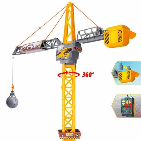Grúa Smoby Mighty Crane con accesorios de **juego de construcción infantil**