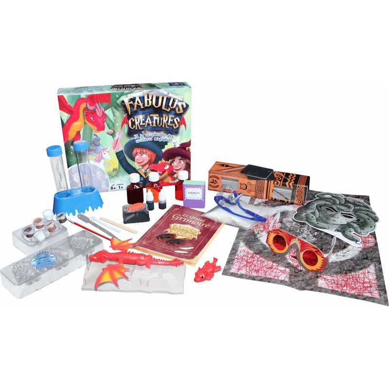 Componentes del juego de mesa educativo Dujardin