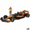 Coche juguete McLaren F1 2024 MCL38, set de 4 unidades a escala 1:24