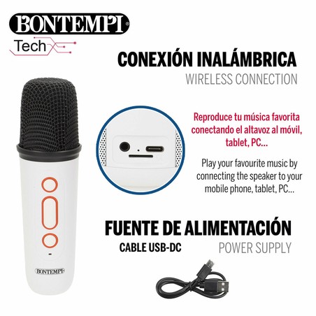 Karaoke para fiestas en casa, altavoz Bontempi compacto