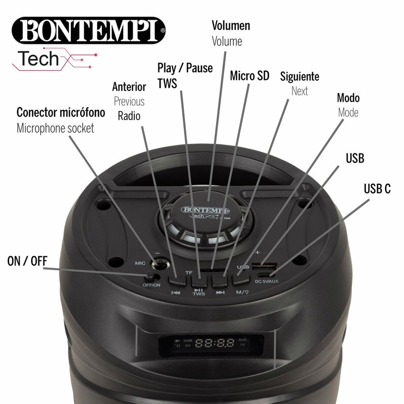 Sistema Karaoke Portátil con conexión USB