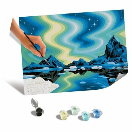 Pincel de precisión y guía de colores para este set dibujo artístico Ravensburger.