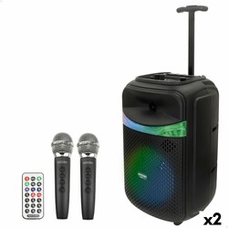 Altavoz karaoke Bontempi con micrófono inalámbrico y luces