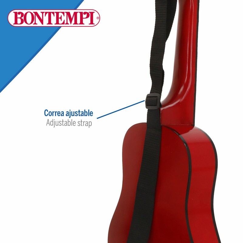 Instrumento musical infantil de madera, vista frontal