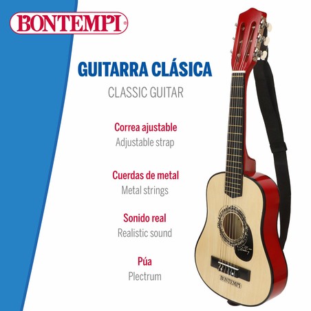 Detalle de cuerdas de guitarra infantil Bontempi