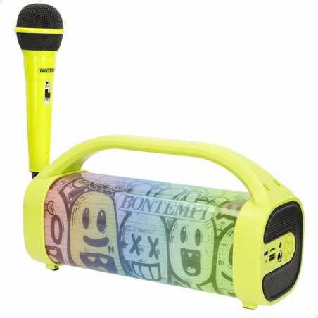 Altavoz karaoke Bontempi encendido, listo para cantar