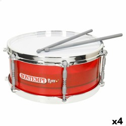 Tambor infantil Bontempi rojo con baquetas y bandolera