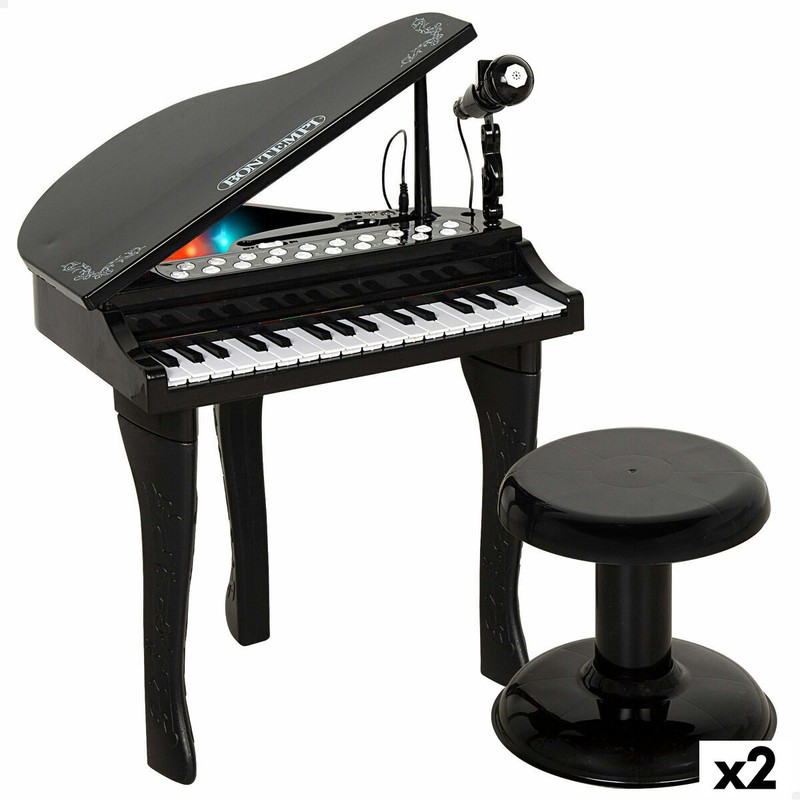 Piano Educativo Niños Bontempi completo con taburete y micrófono
