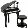 Piano Educativo Niños Bontempi completo con taburete y micrófono