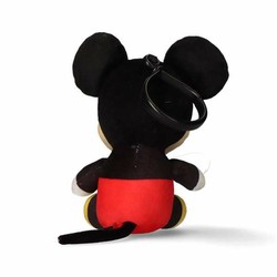 Llavero Mickey Mouse de peluche negro, vista frontal 2