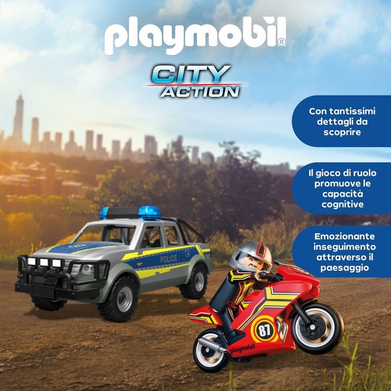 Escenario de acción Playmobil con accesorios
