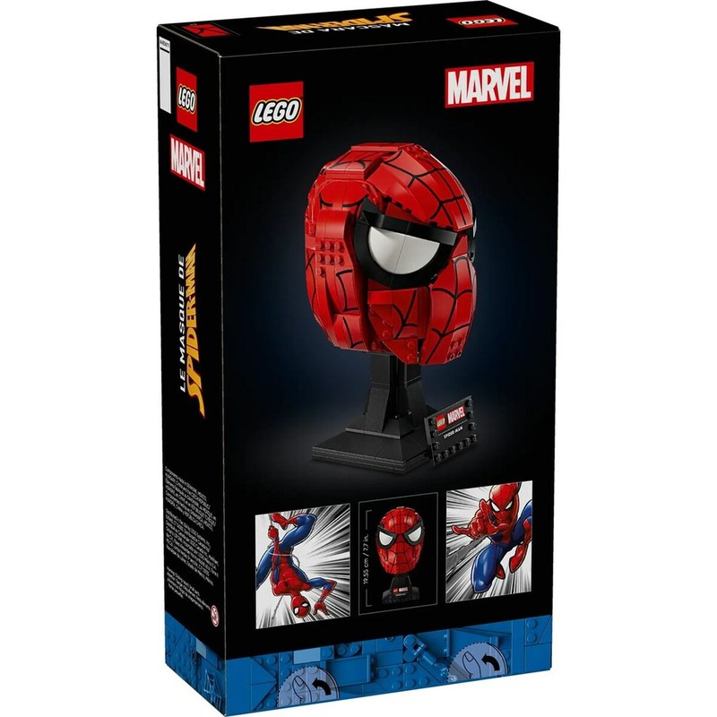 Vista frontal de la Máscara Spider-Man terminada, un regalo fan Spider-Man