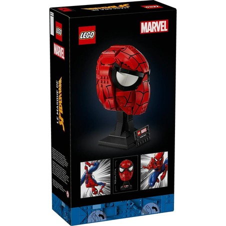 Vista frontal de la Máscara Spider-Man terminada, un regalo fan Spider-Man
